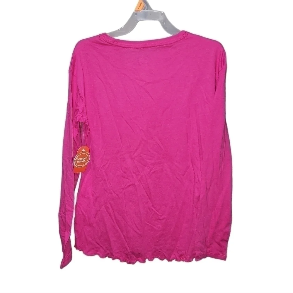 5/$25 Wonder Nation size large pink long sleeve butterfly shirt
